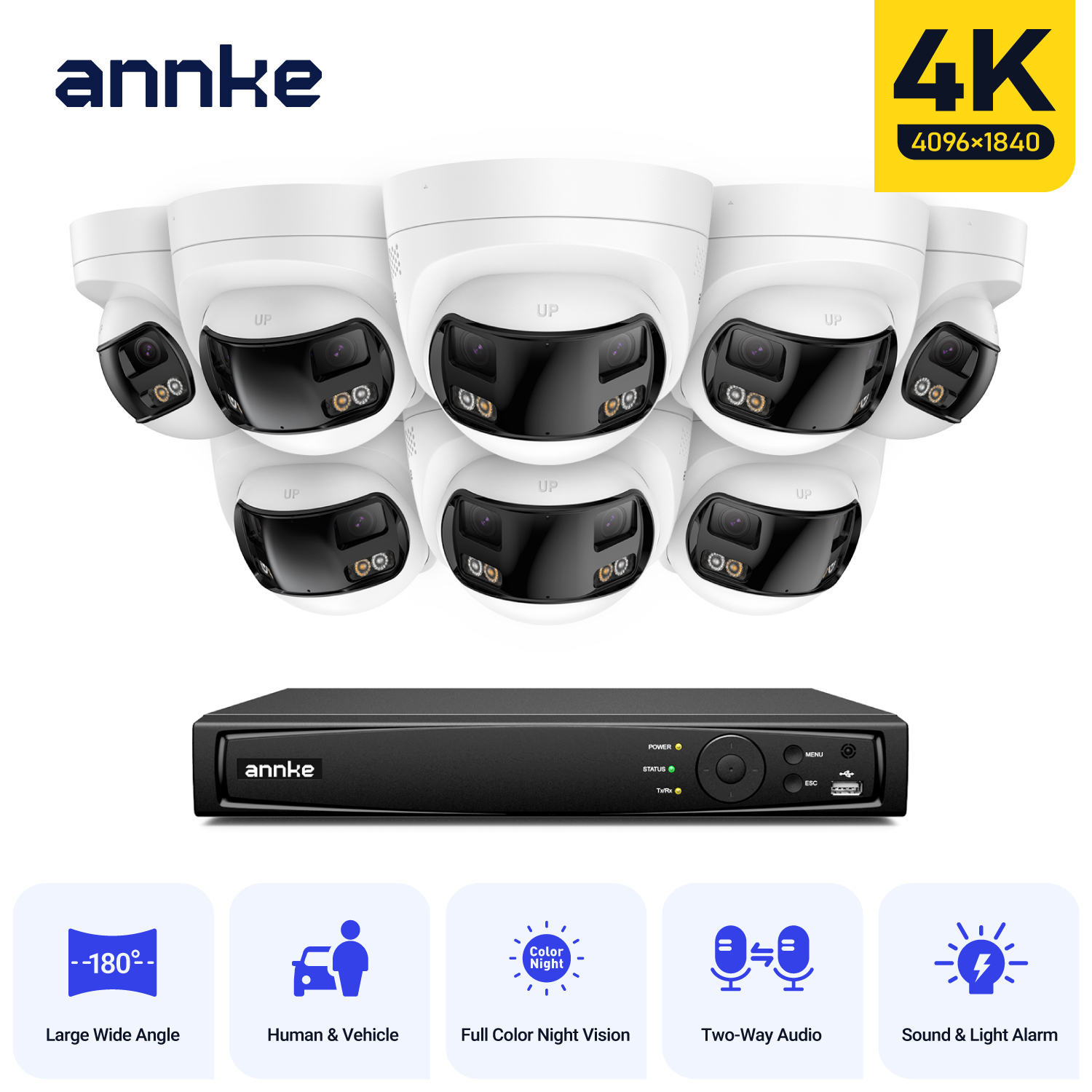 Home Security Outdoor Cameras - Sistem kamera keamanan ANNKE 4k 8mp