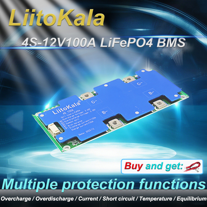 Safe Box Digital - LiitoKala 4S 12V 100A BMS LiFePo4