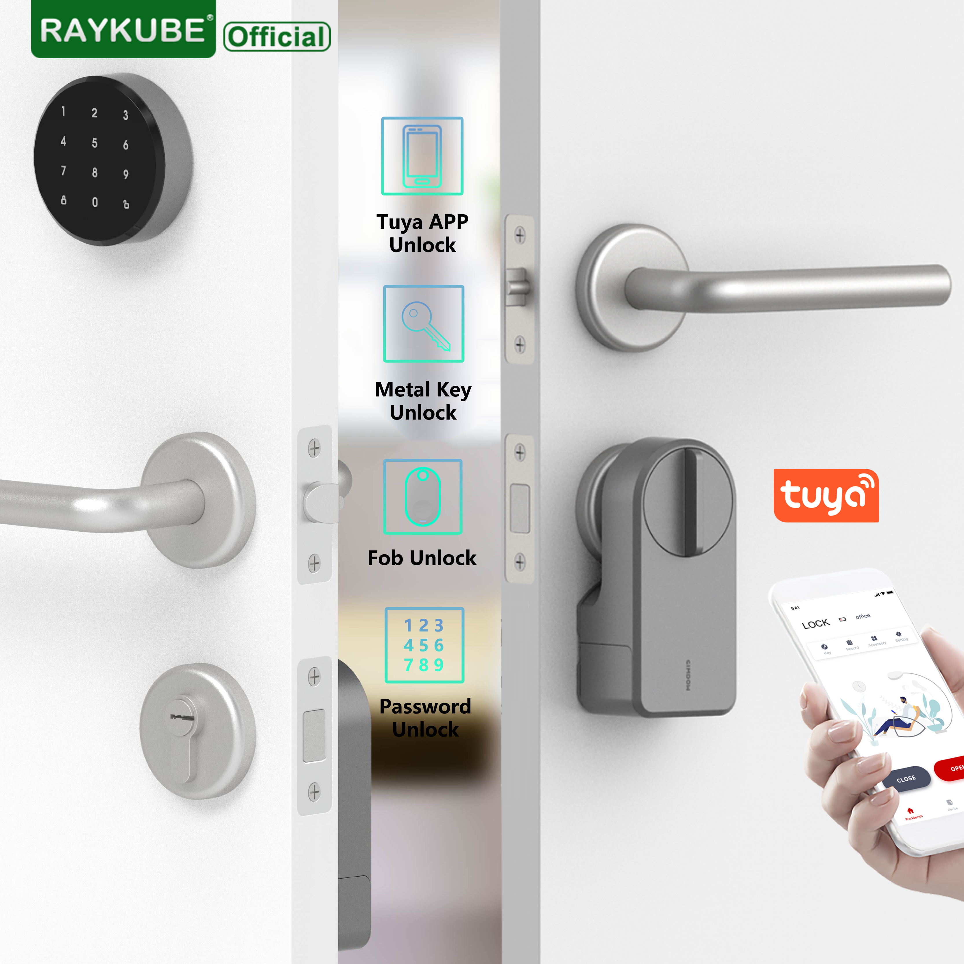 Home Security Keypad - RAYKUBE A1 Pro Tuya BEL Set