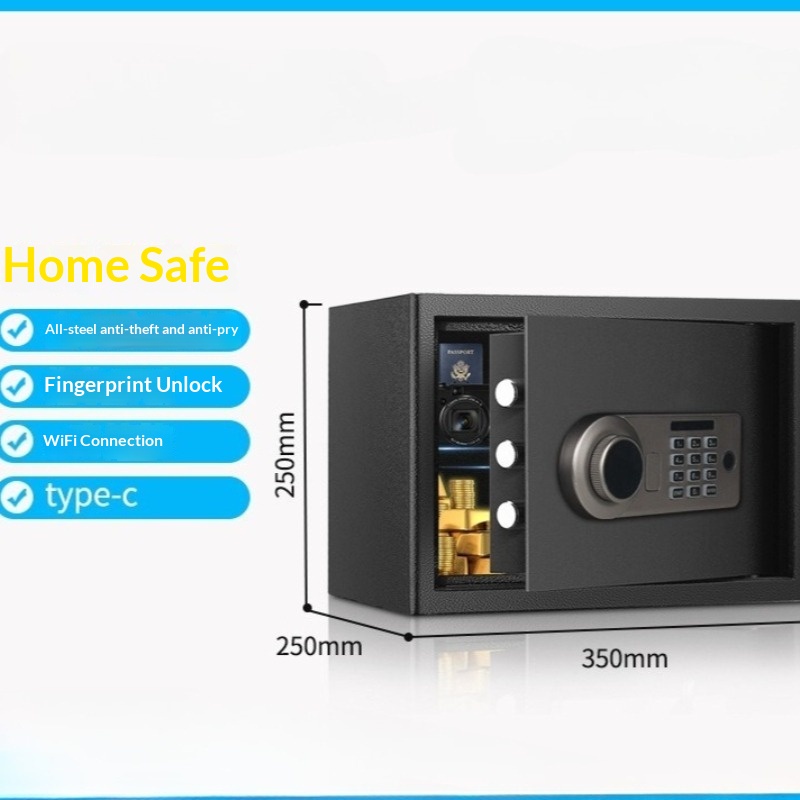 Home Security Safe - Brankas Elektronik Mini 25cm untuk Rumah,