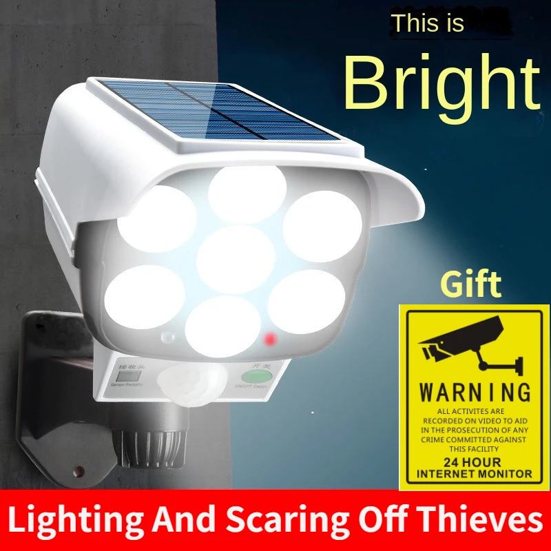 Home Security Outdoor Cameras - Lampu LED 77 nirkabel luar ruangan,