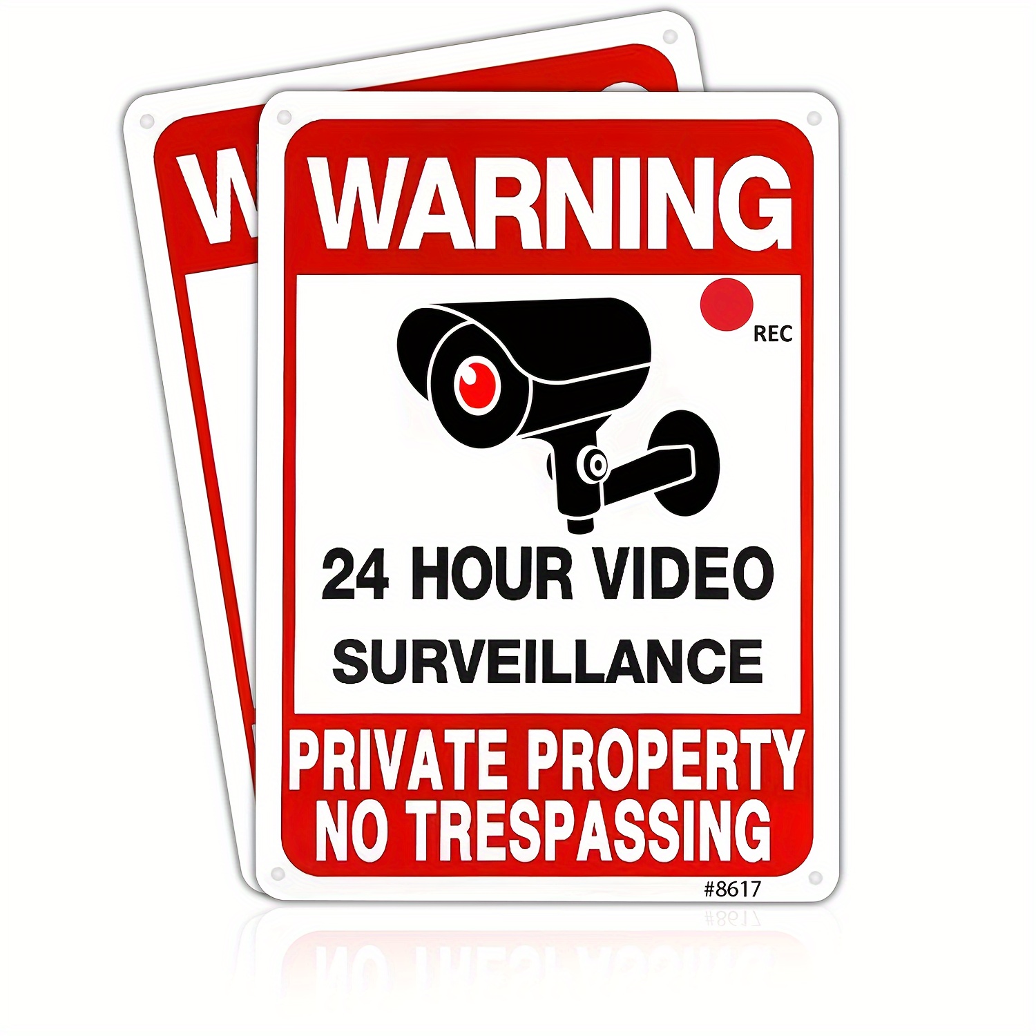 Home Security Outdoor - Tanda Peringatan Pengawasan Video 24 Jam,