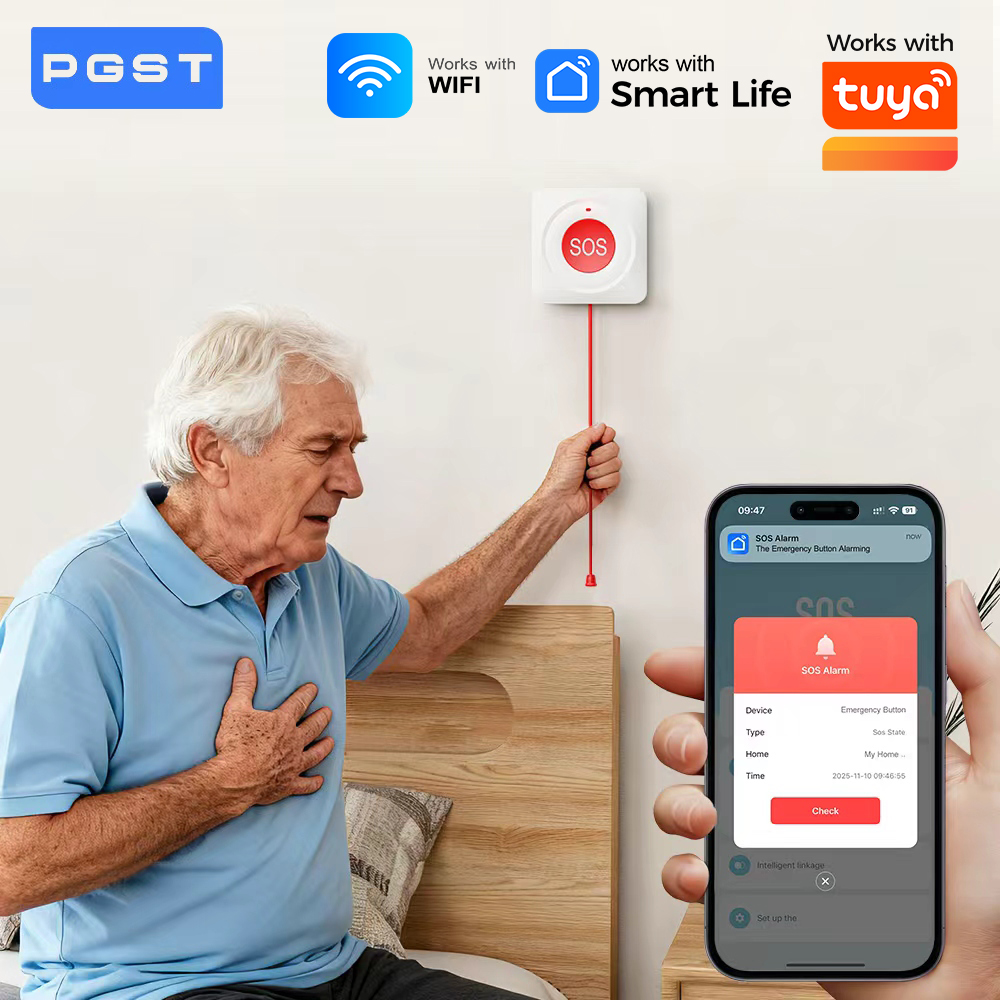 Home Security Gadgets - Tombol WIFI Zigbee SOS Tombol Tekan