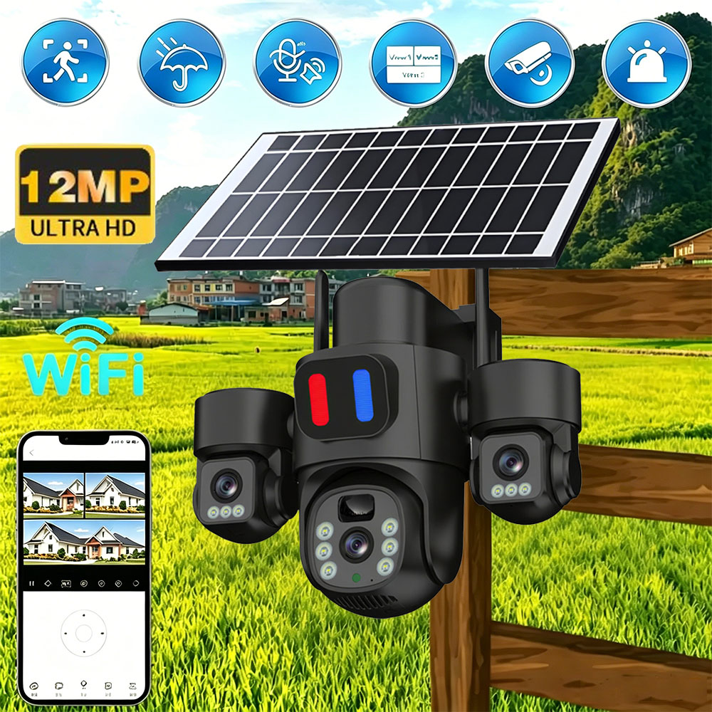 Home Security Ideas - Kamera WiFi PTZ Tenaga Surya Luar
