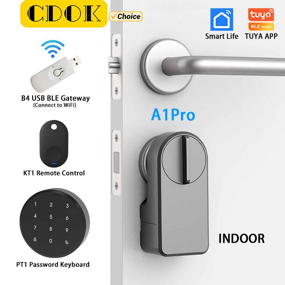 Door Lock Smart Keypad - Kunci Pintar Bluetooth CDOK A1Pro Tuya