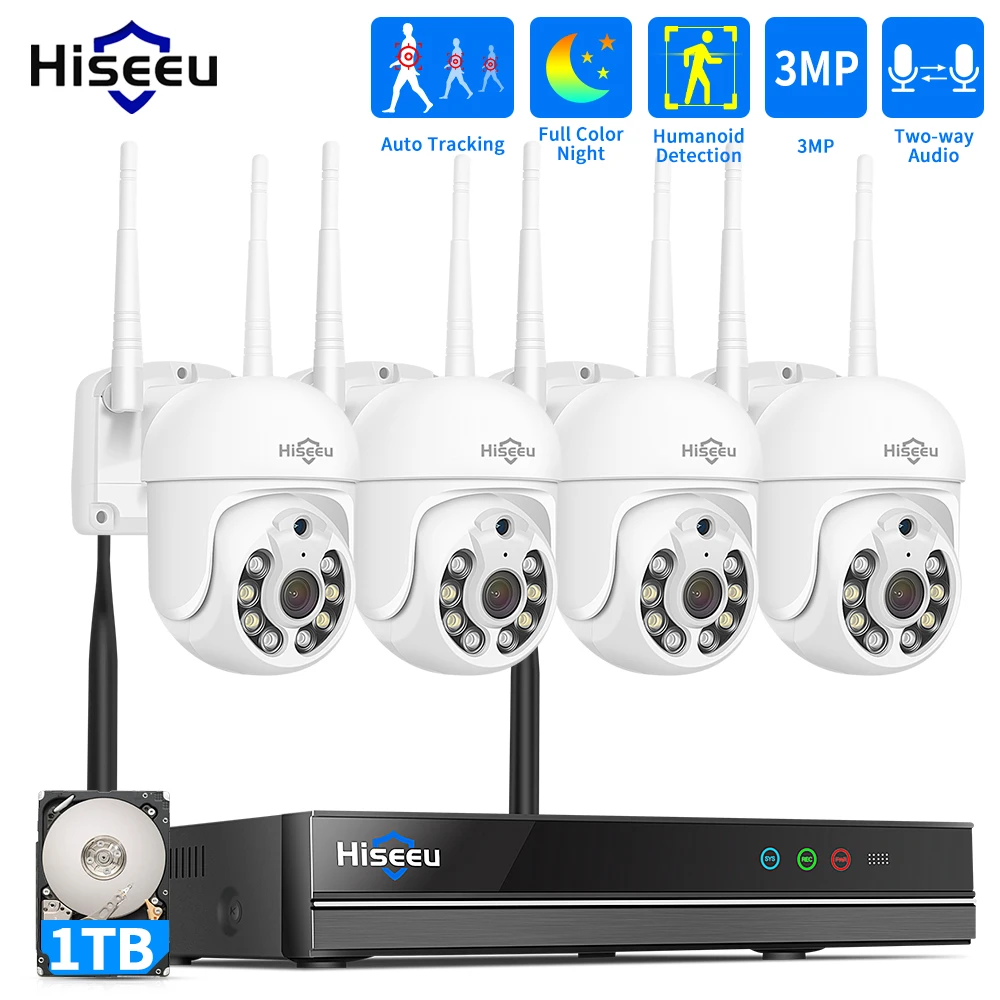 Home Security Outdoor Cameras - Hiseeu 5MP WiFi CCTV Camera Security