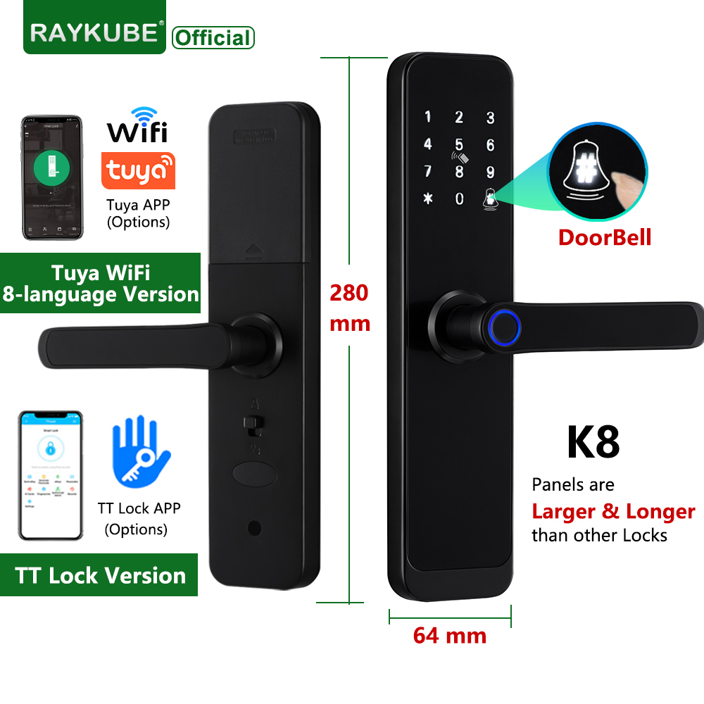 Home Security Keypad - RAYKUBE K8 Kunci Pintu Pintar TTlock