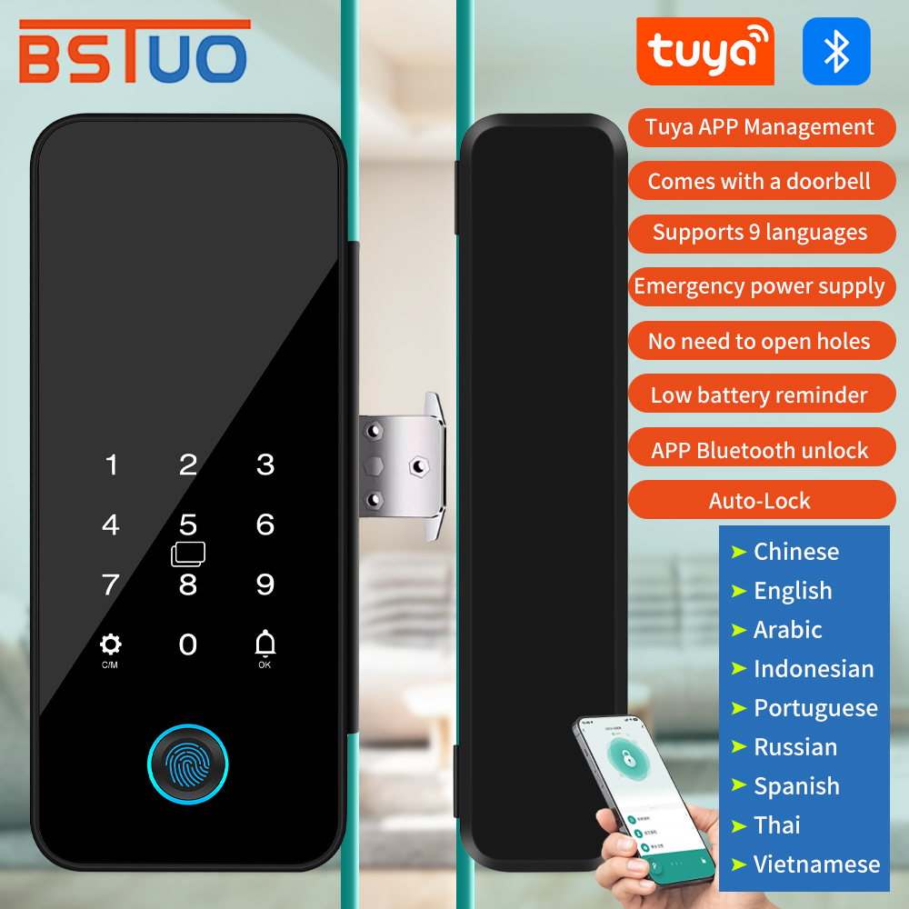 Home Security Keypad - Kunci Pintu Kaca Pintar Multifungsi Kunci