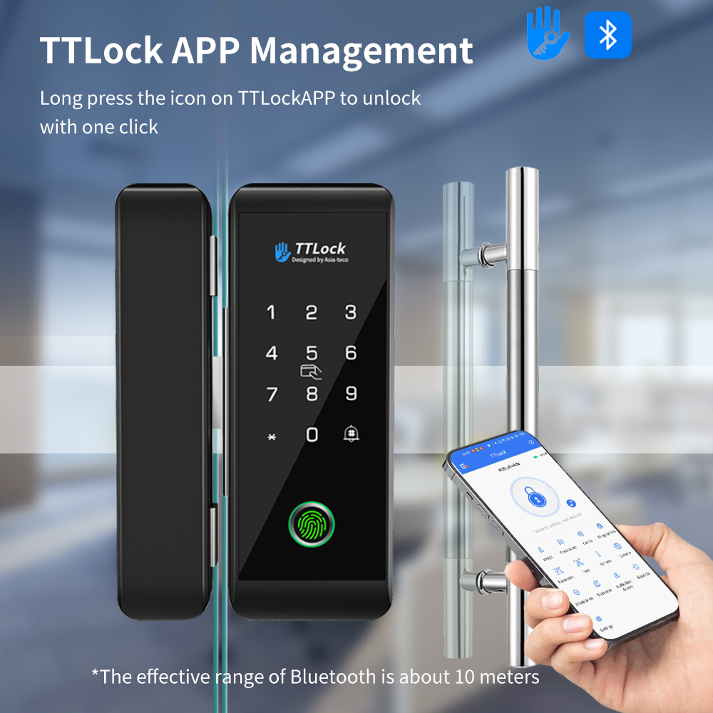 Door Lock Smart Keypad - Kunci Pintu Kaca Pintar TTLOCK Pengenal