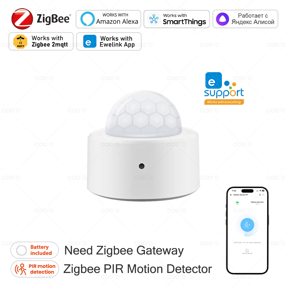 Home Security Gadgets - Zigbee Sensor gerak Mini PIR, detektor