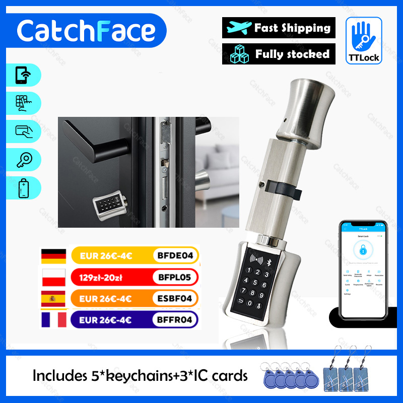 Home Security Keypad - TTlock Kunci Silinder Pintar Bluetooth Keamanan