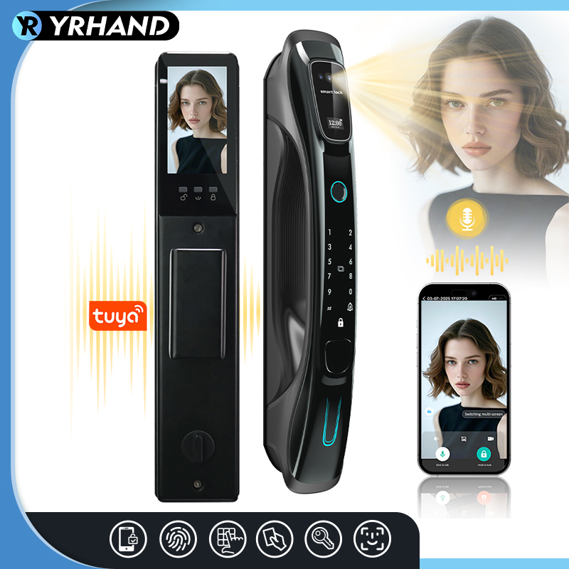 Door Lock Smart Keypad - Kunci Pintar Pengenal Wajah 3D, Pengenal
