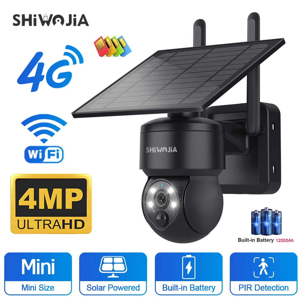 SHIWOJIA kamera surya PTZ nirk - Camera Solar Wireless ulasan dan harga