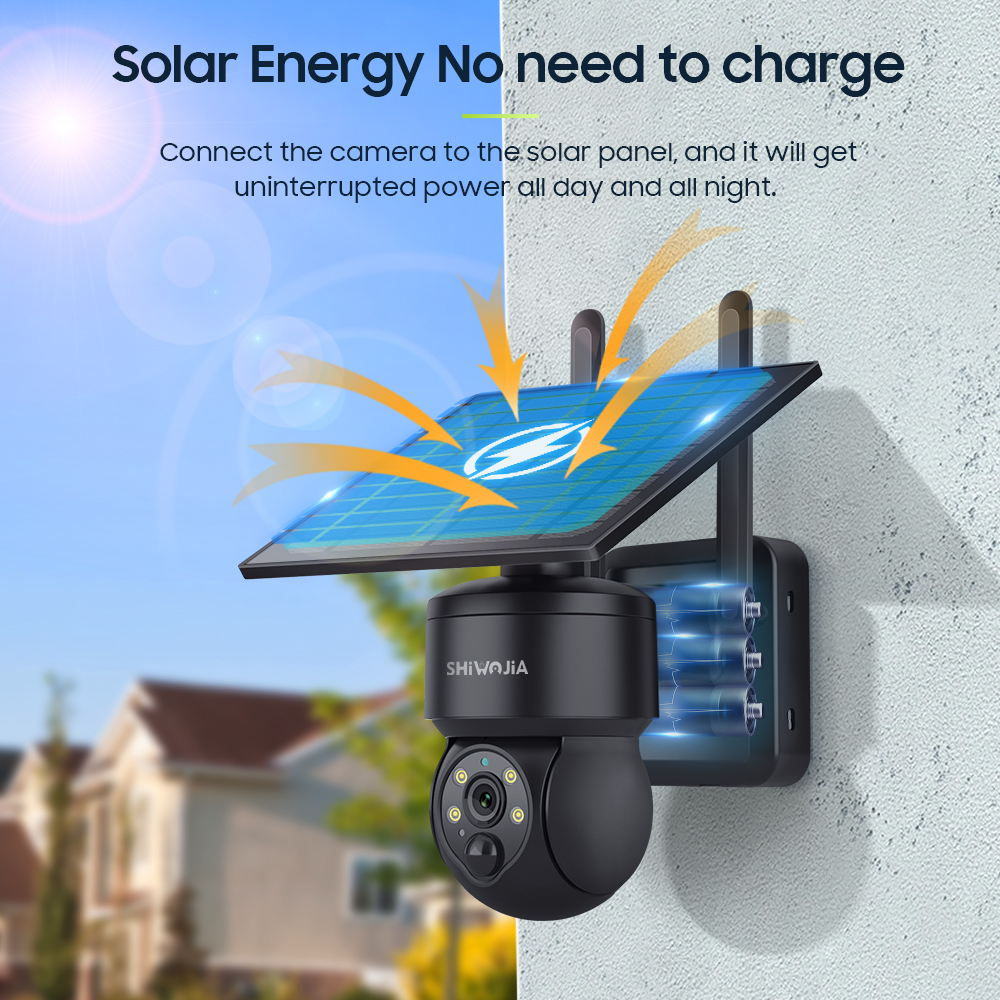 SHIWOJIA kamera surya PTZ nirk - Camera Solar Wireless ulasan dan harga