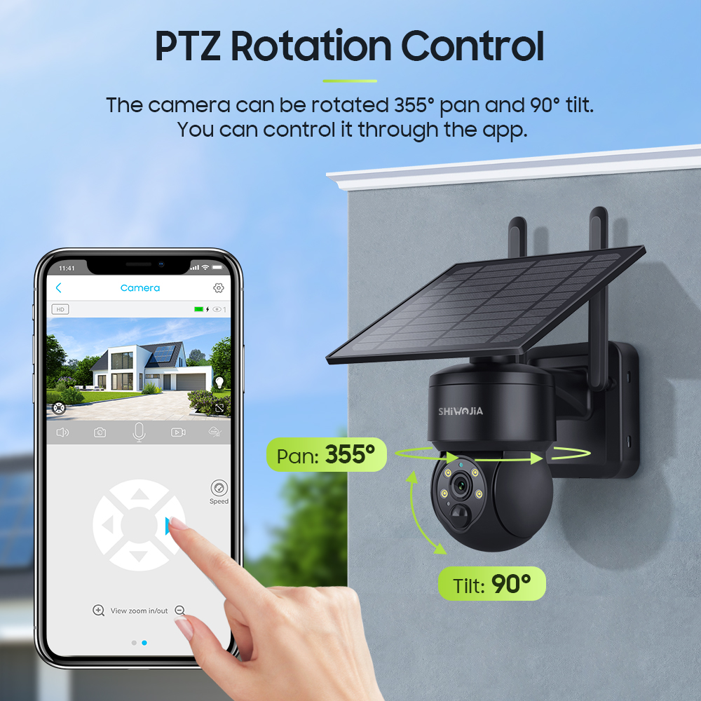 SHIWOJIA kamera surya PTZ nirk - Camera Solar Wireless ulasan dan harga