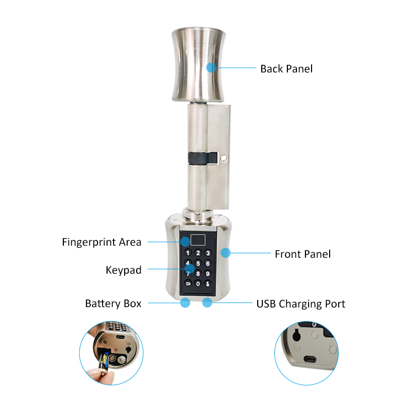 Kunci Silinder Pintar Sidik Ja - Home Security Keypad ulasan dan harga