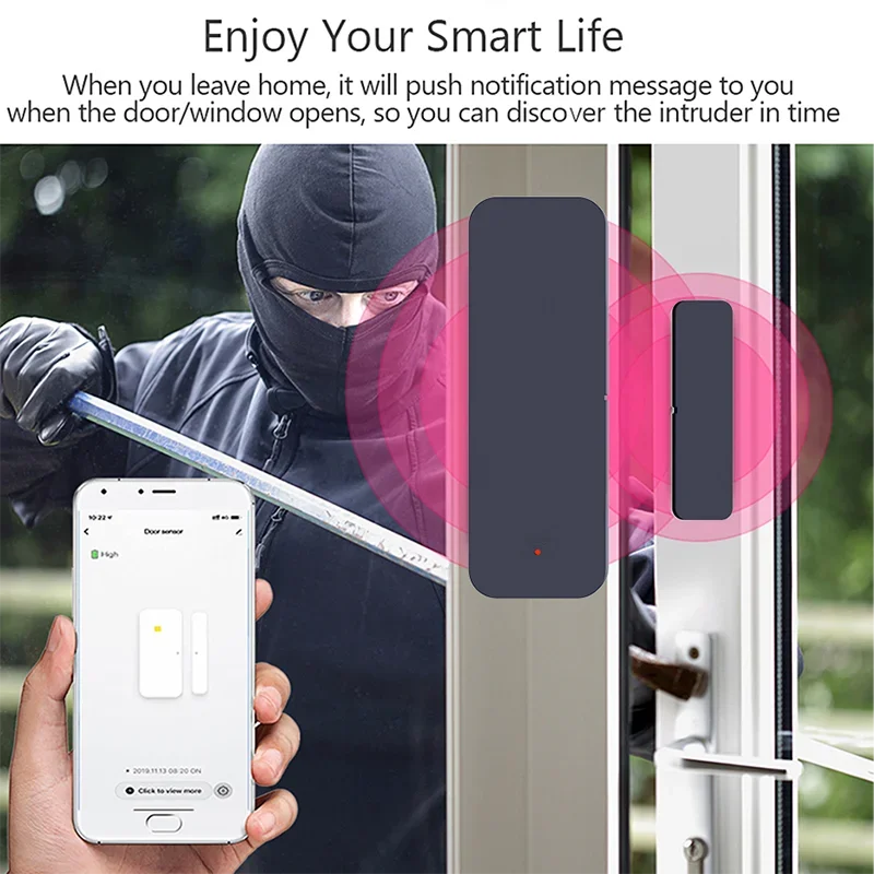 Zigbee Tuya Sensor pintu Wifi, - Home Security Gate ulasan dan harga