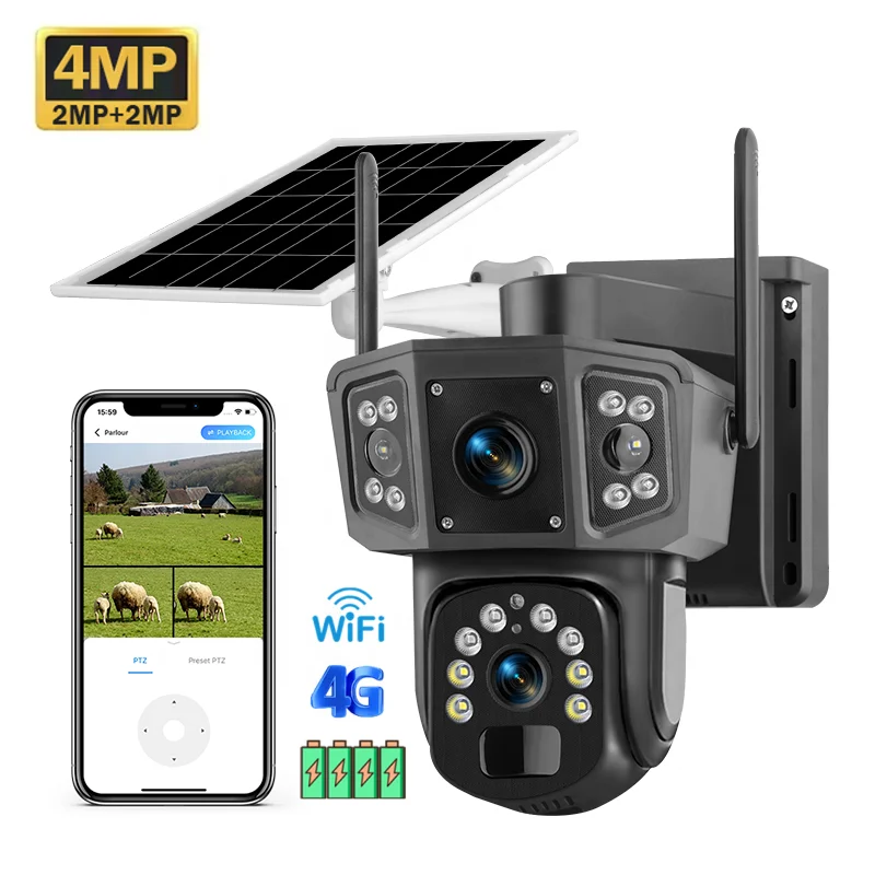 Kamera CCTV Solar PTZ Nirkabel - Camera Solar Wireless ulasan dan harga