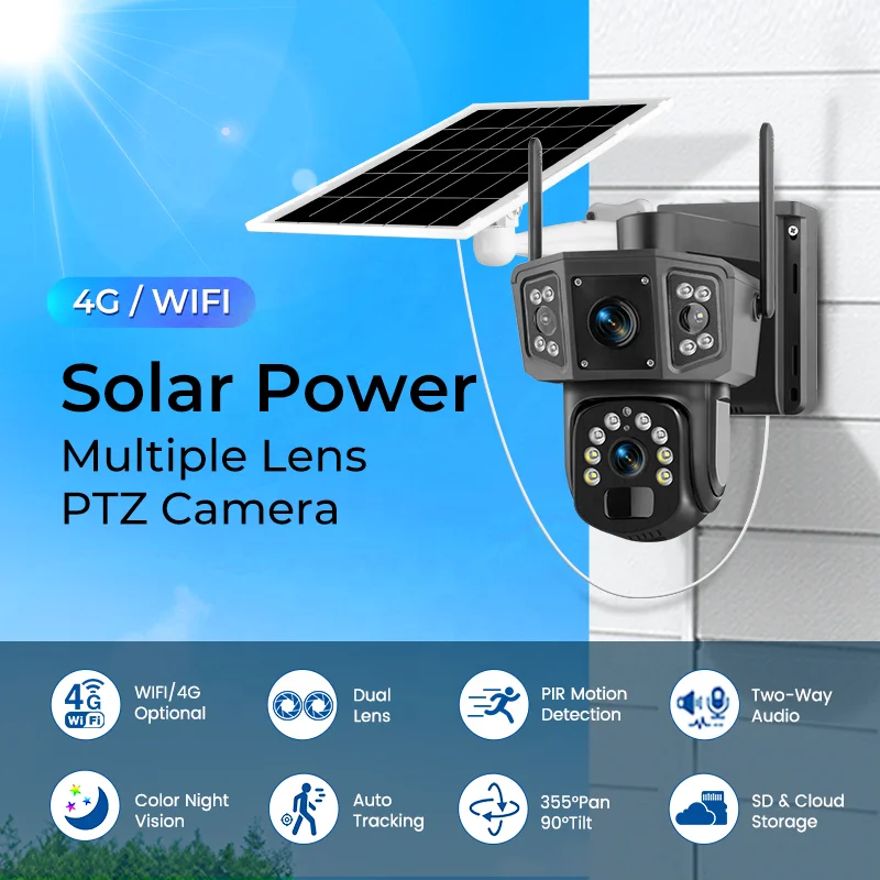 Kamera CCTV Solar PTZ Nirkabel - Camera Solar Wireless ulasan dan harga