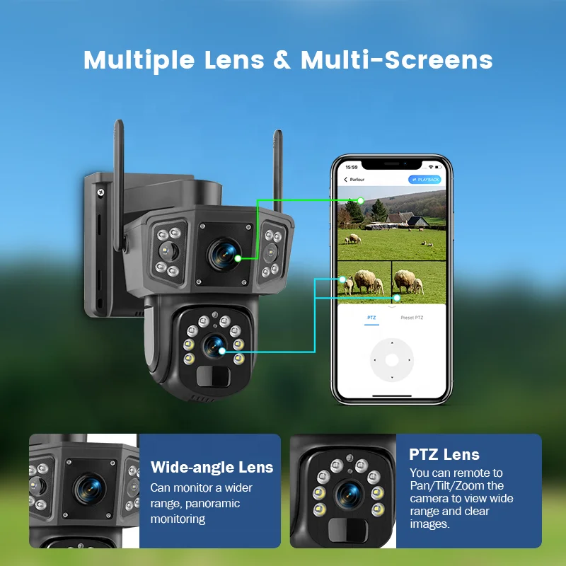 Kamera CCTV Solar PTZ Nirkabel - Camera Solar Wireless ulasan dan harga