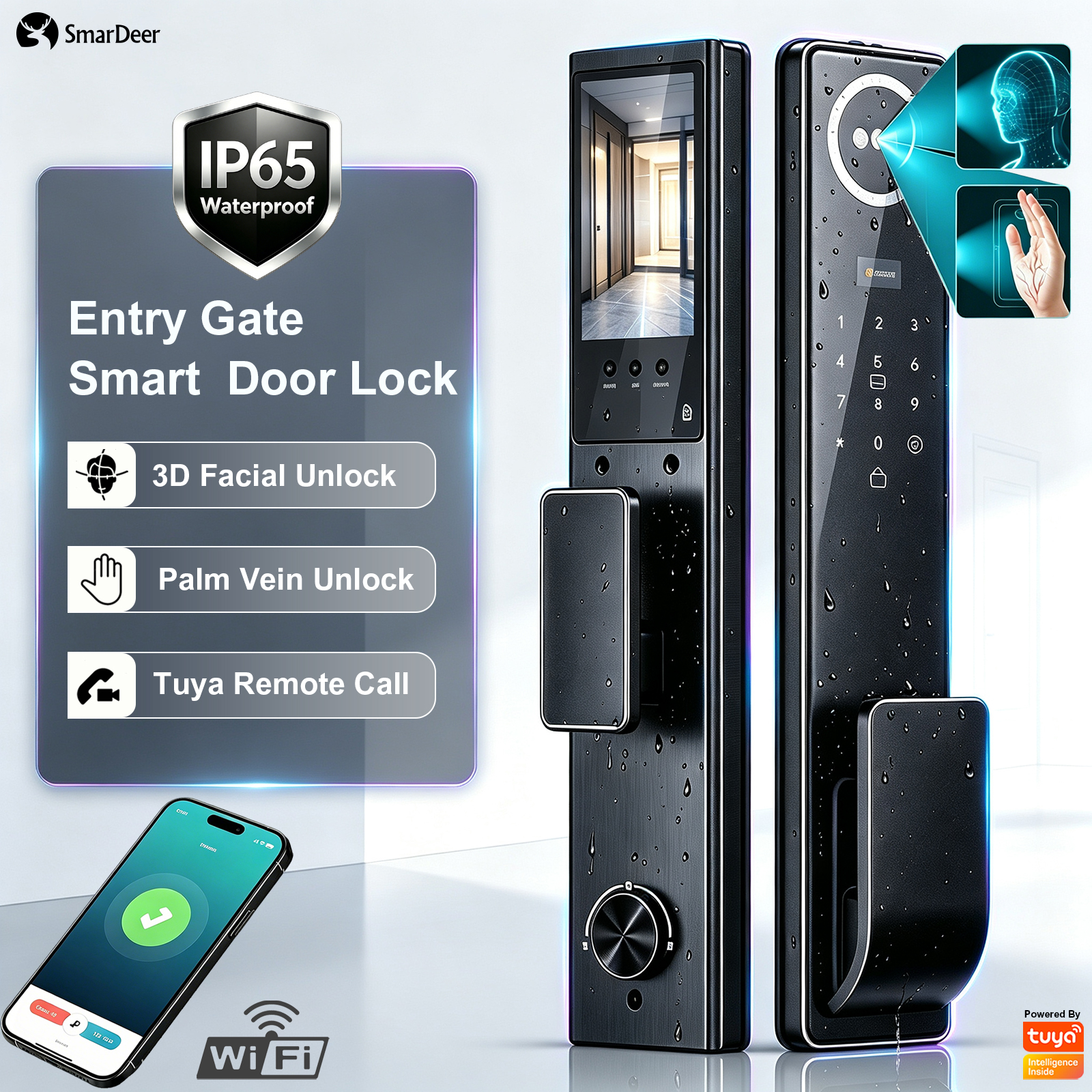 Kunci Pintu Pintar 3D Face & P - Home Security Keypad ulasan dan harga