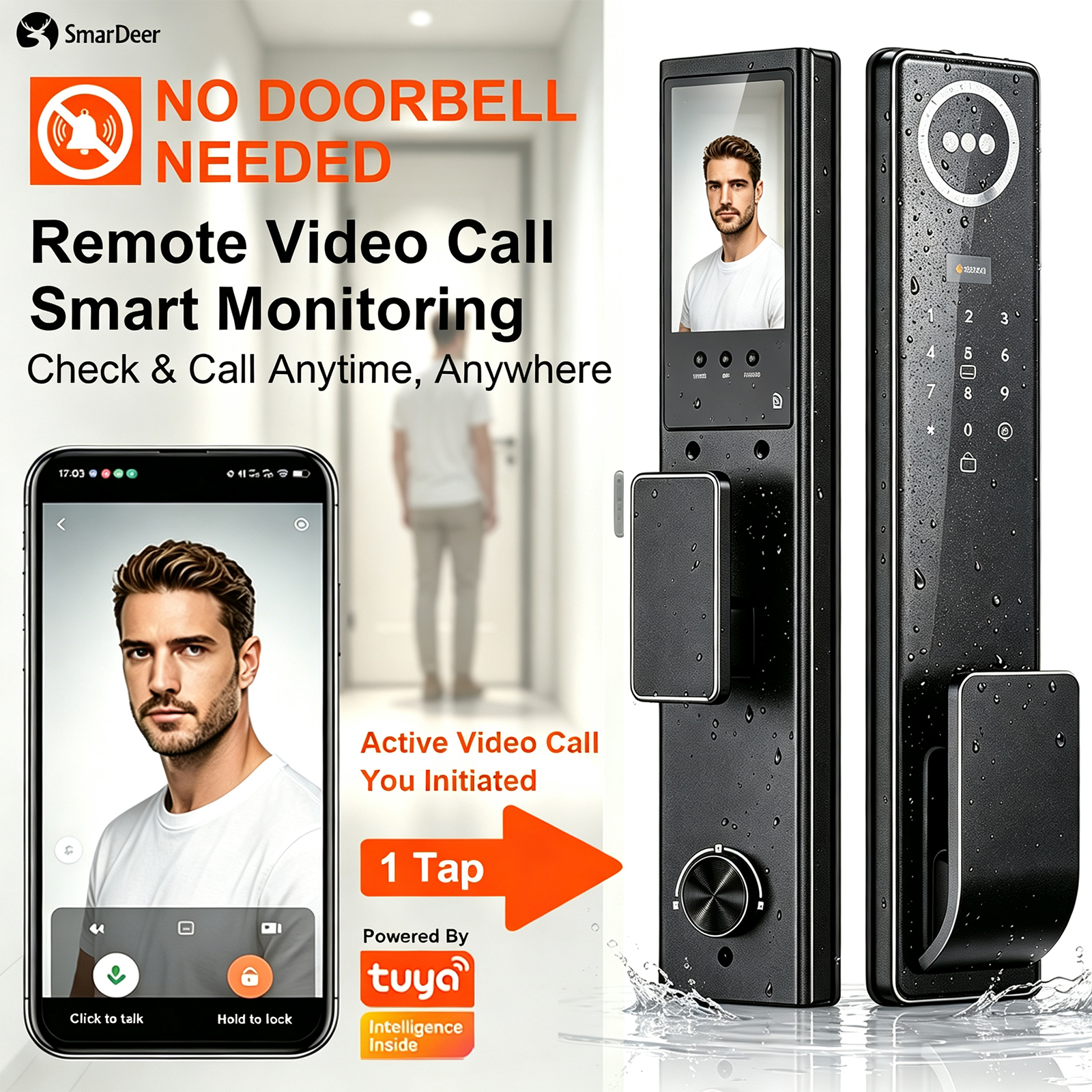 Kunci Pintu Pintar 3D Face & P - Home Security Keypad ulasan dan harga