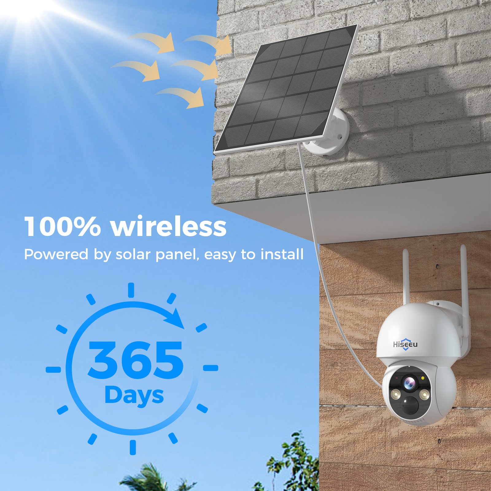 Hiseeu kamera IP tenaga surya  - Camera Solar Wireless ulasan dan harga