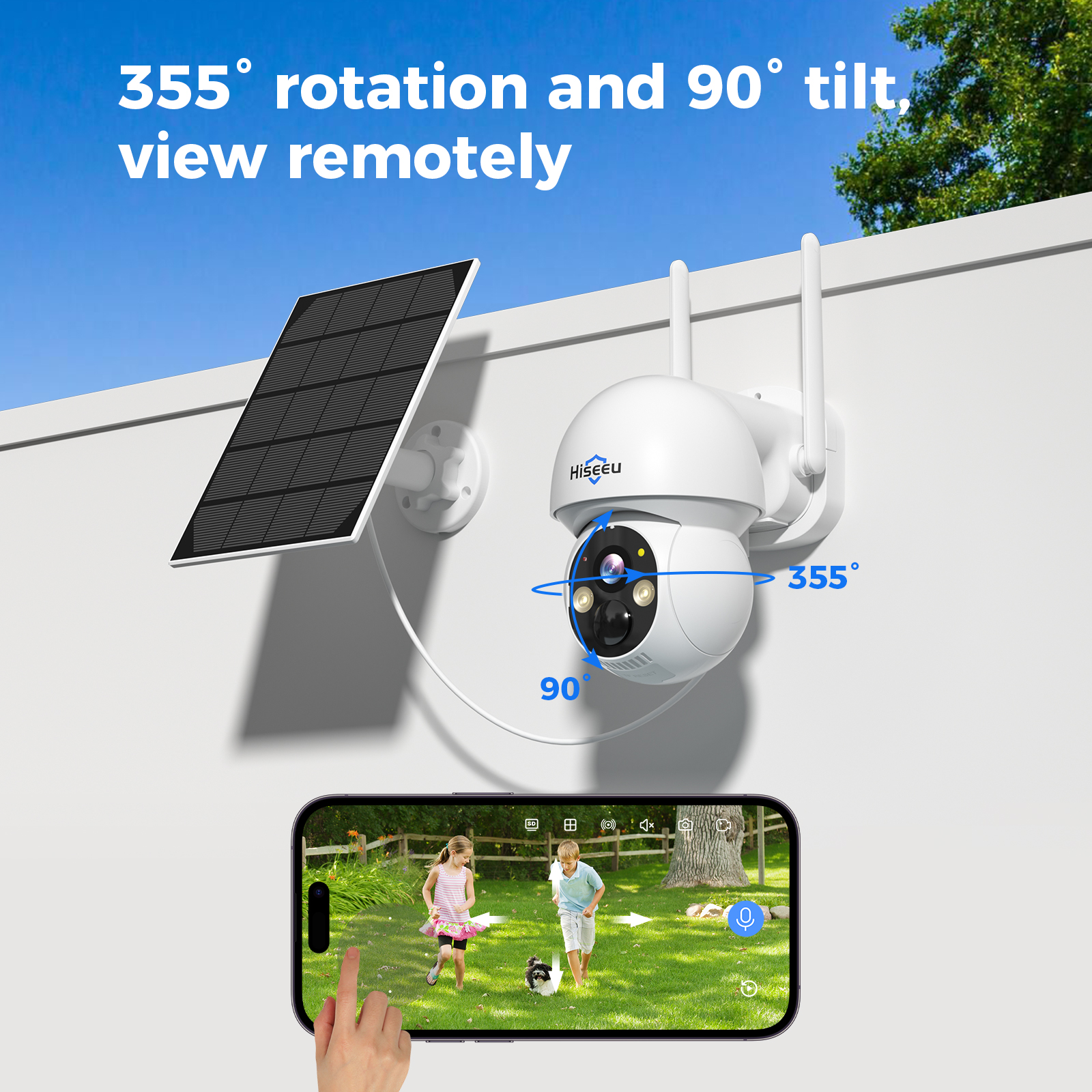 Hiseeu kamera IP tenaga surya  - Camera Solar Wireless ulasan dan harga