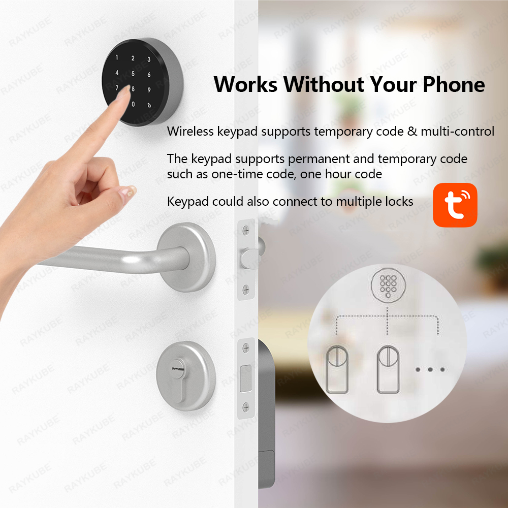 RAYKUBE A1 Pro Tuya BEL Set Ku - Home Security Keypad ulasan dan harga
