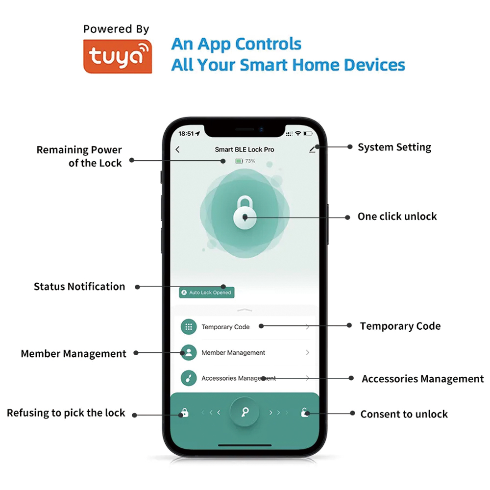 TYSH Tuya Smart Keamanan Otoma - Door Lock Smart Keypad ulasan dan harga