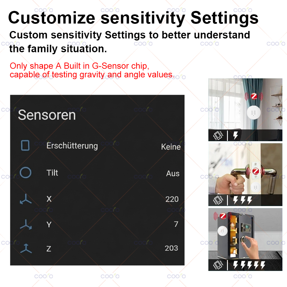 ZigBee 3.0 Sensor Getaran Alar - Home Security Gate ulasan dan harga
