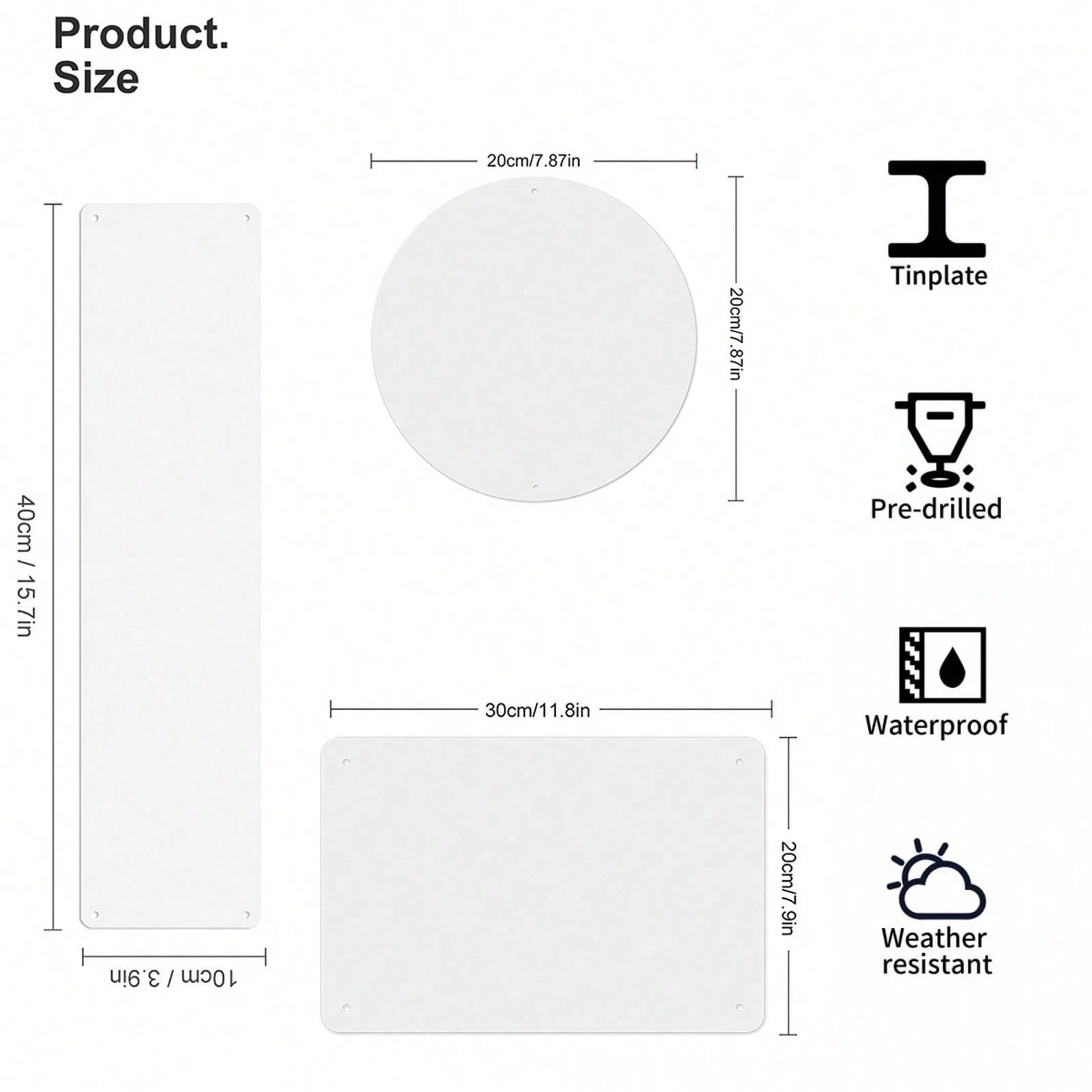 2D Flat, 1 buah Tanda Besi 2D, - Home Security Outdoor ulasan dan harga