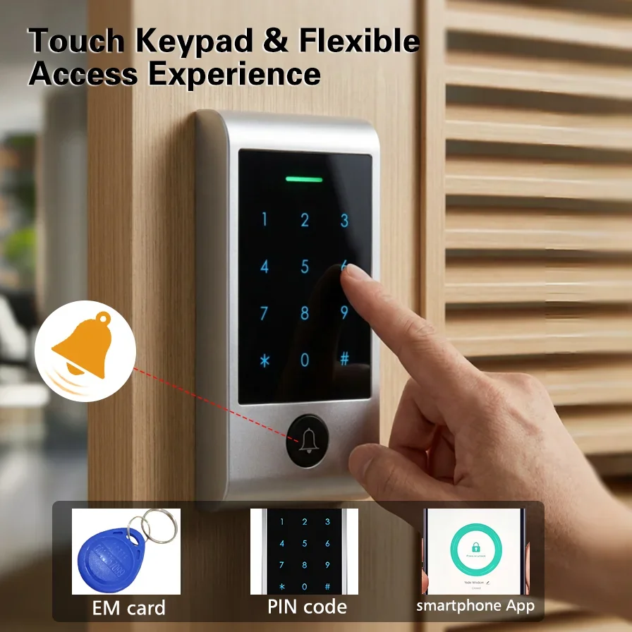 Sistem Akses Keypad Sentuh Kon - Home Security Keypad ulasan dan harga