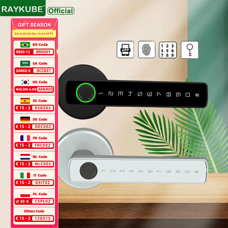 RAYKUBE M5 kunci TT BLE kunci  - Home Security Keypad ulasan dan harga