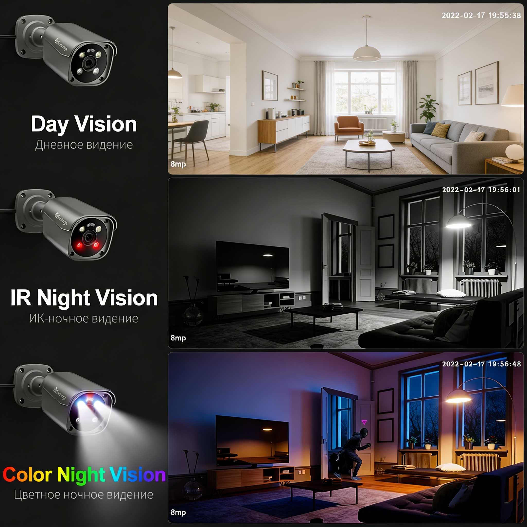 Techage Kit kamera keamanan 8C - Home Security Outdoor Camera System ulasan dan harga