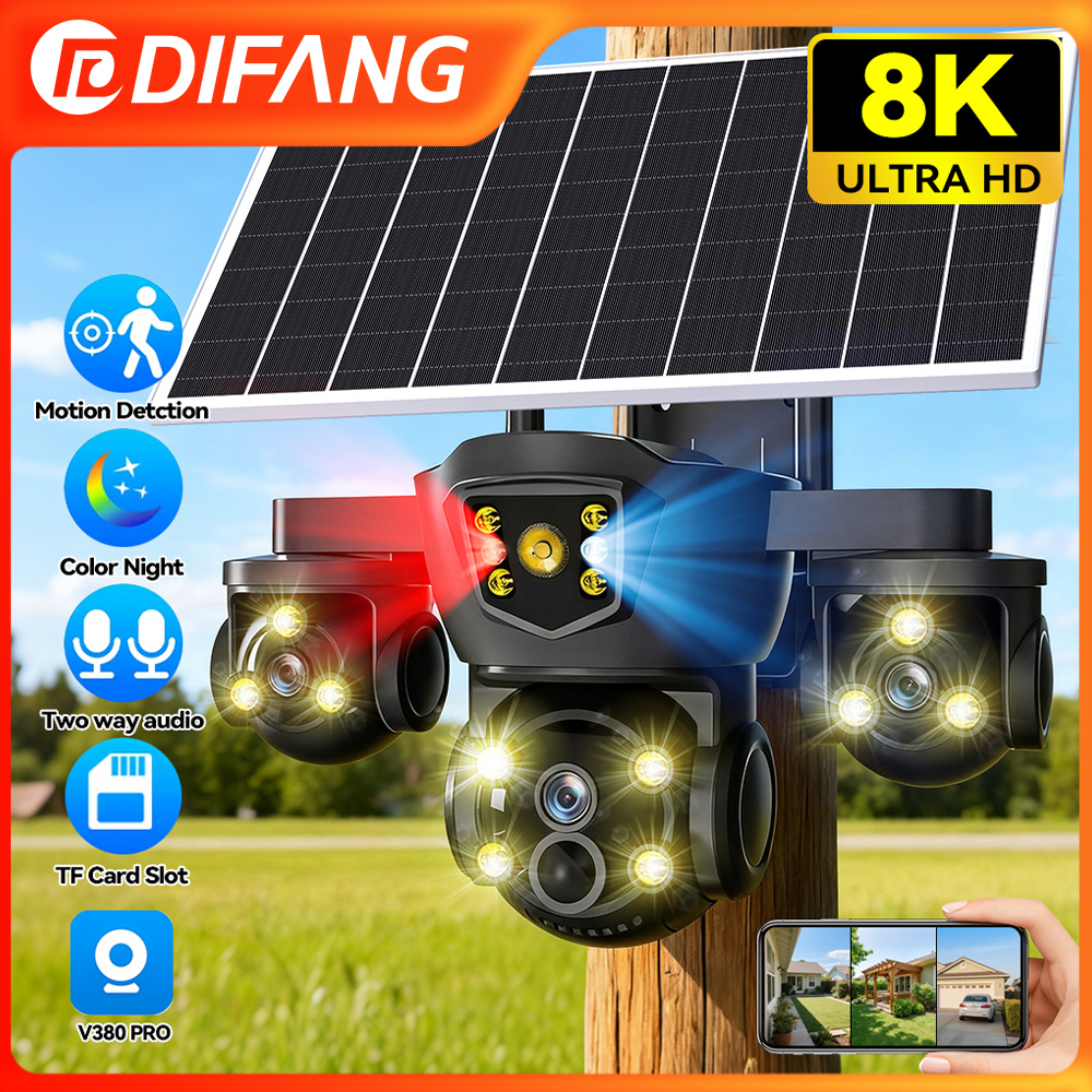 V380 Pro Kamera Solar WIFI 20M - Home Security Outdoor Camera System ulasan dan harga