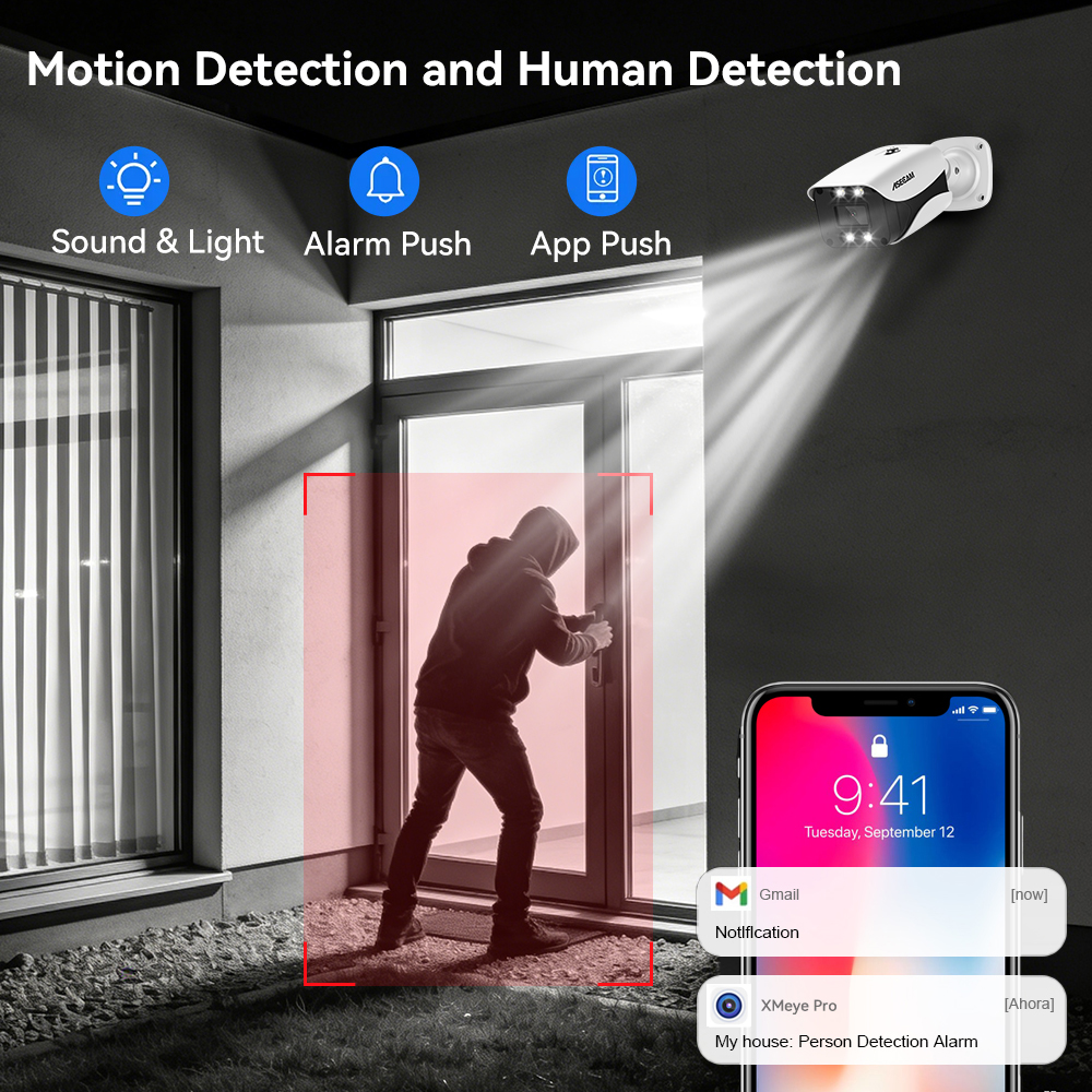 Kamera keamanan 8MP sistem 4K  - Home Security Outdoor Cameras ulasan dan harga