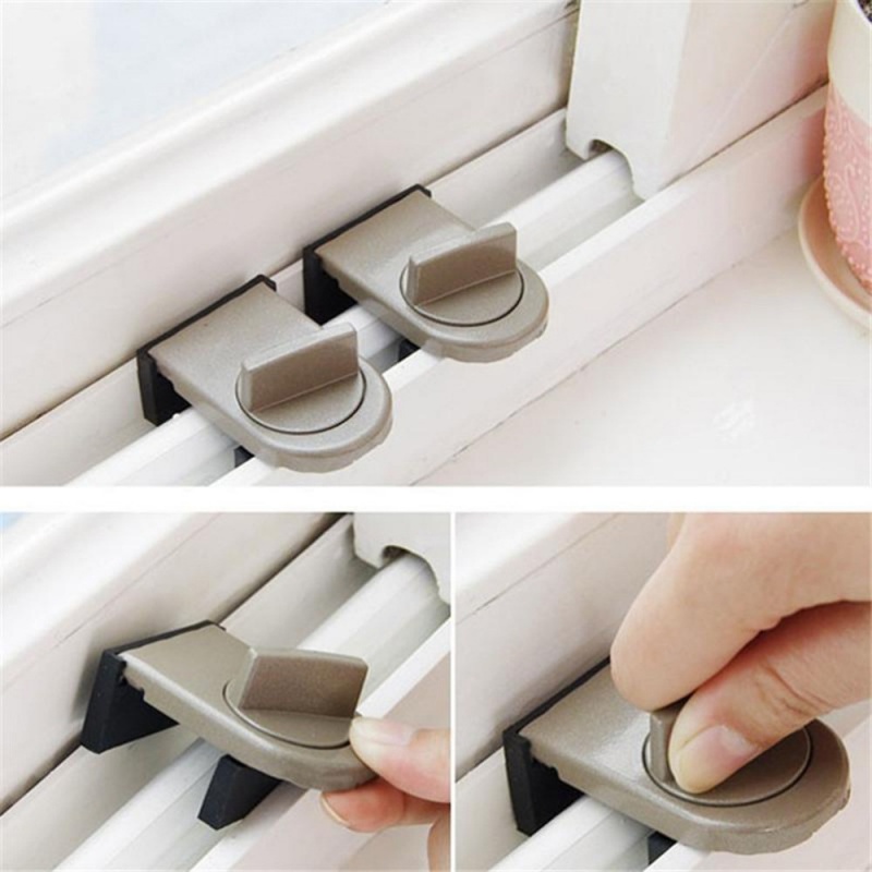 4 set Sash geser Stopper kabin - Home Security Door Reinforcement Lock ulasan dan harga
