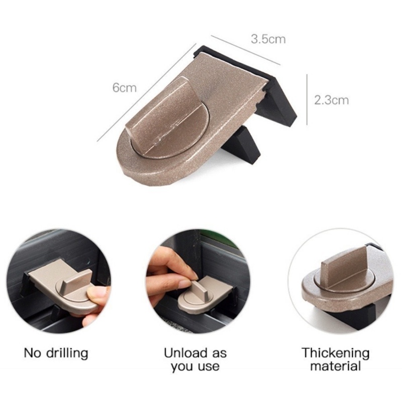 4 set Sash geser Stopper kabin - Home Security Door Reinforcement Lock ulasan dan harga