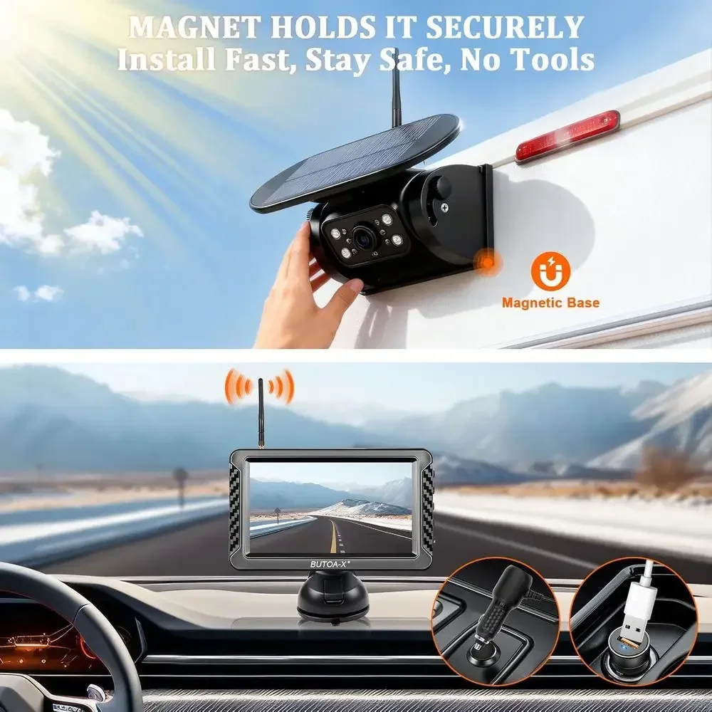 Kamera Cadangan Nirkabel Tenag - Camera Solar Wireless ulasan dan harga