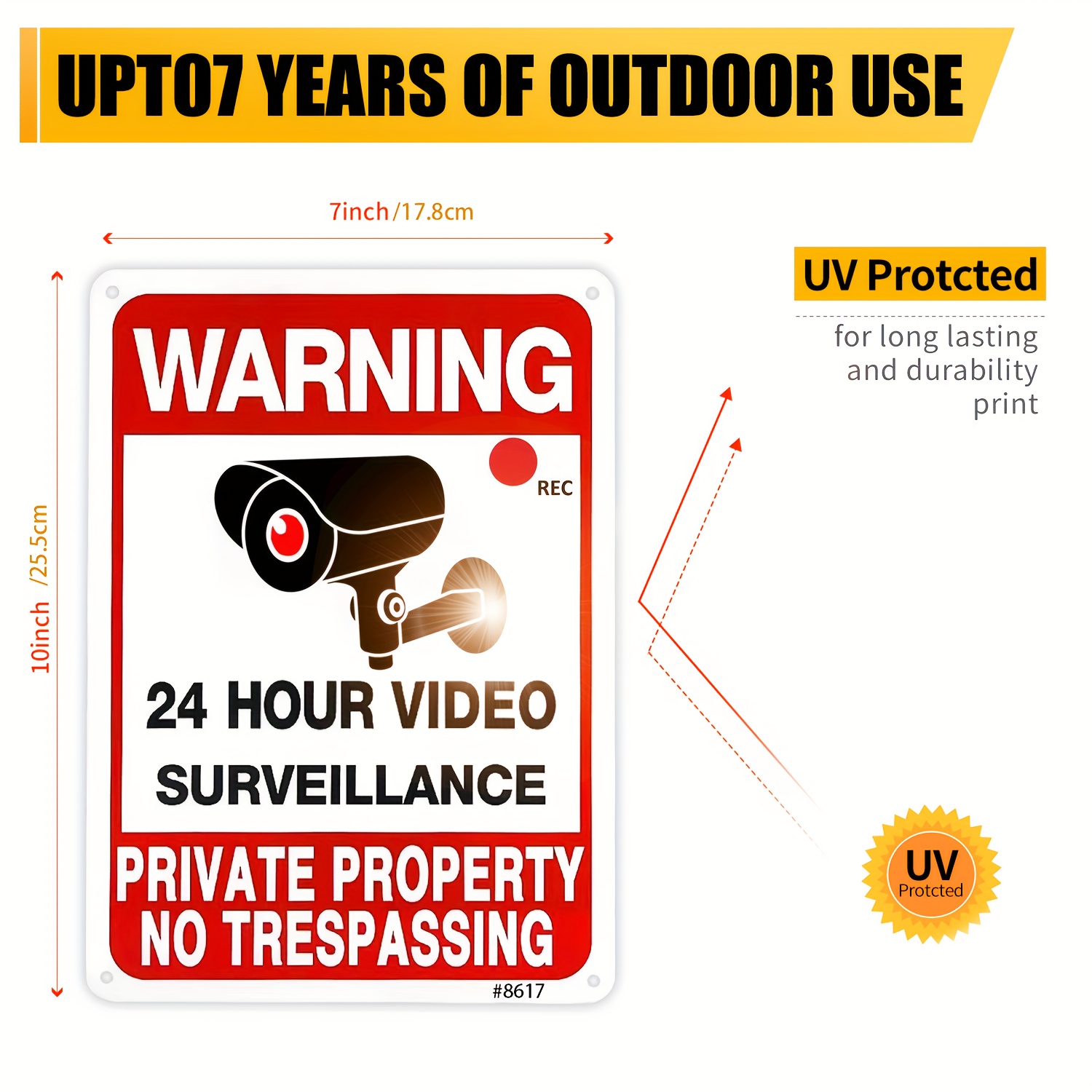 Tanda Peringatan Pengawasan Vi - Home Security Outdoor ulasan dan harga