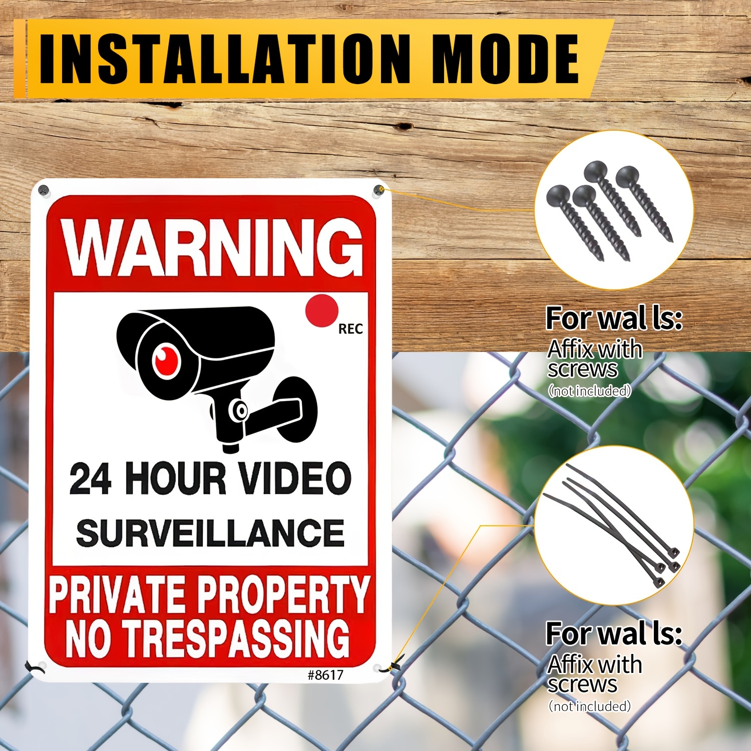 Tanda Peringatan Pengawasan Vi - Home Security Outdoor ulasan dan harga