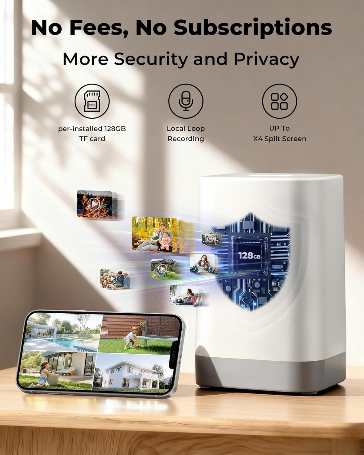 Kamera Keamanan Luar Ruangan N - Home Security Cameras No Subscription ulasan dan harga