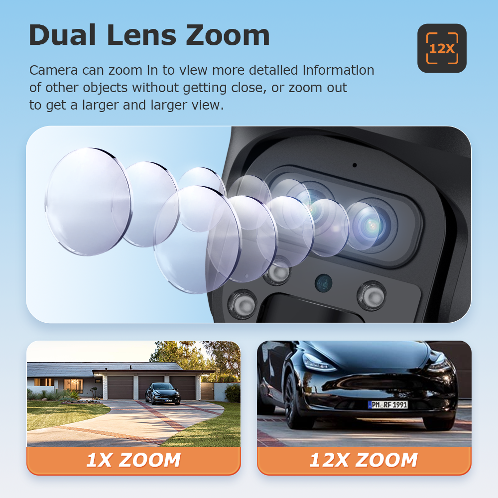 SHIWOJIA 15X ZOOM Kamera Surya - Home Security Outdoor Cameras ulasan dan harga
