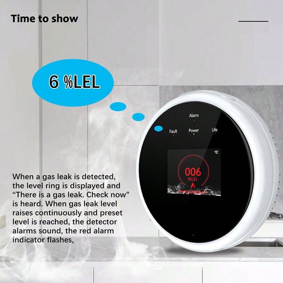Sensor Alarm Gas WiFi 2.4G Det - Home Security Gadgets ulasan dan harga