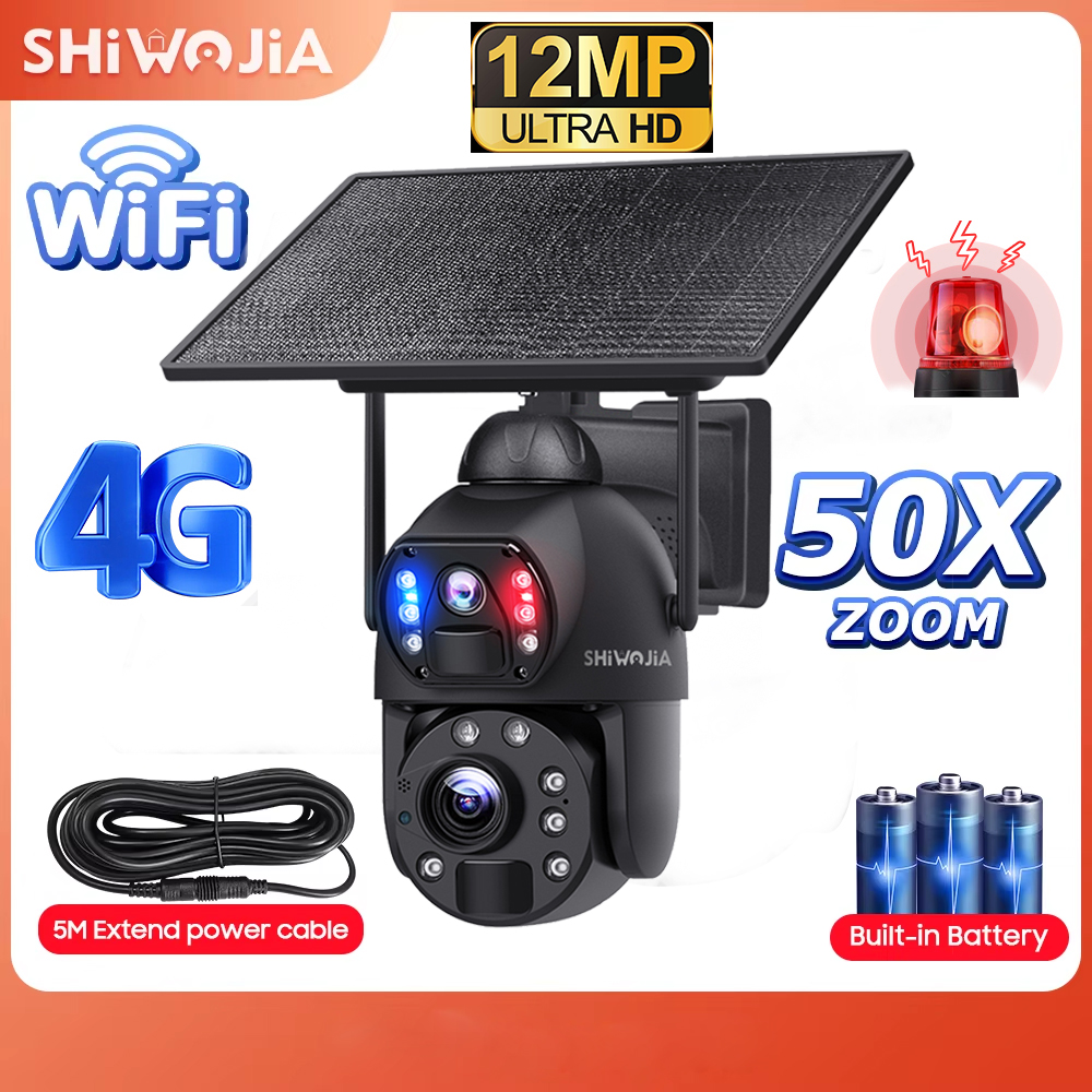 Kamera Surya SHIWOJIA 50X ZOOM - Home Security Outdoor Cameras ulasan dan harga