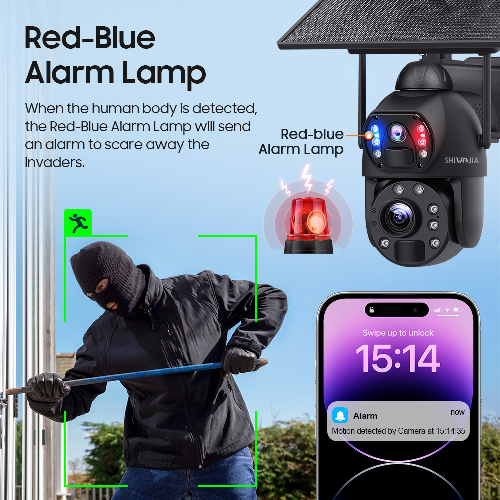 Kamera Surya SHIWOJIA 50X ZOOM - Home Security Outdoor Cameras ulasan dan harga