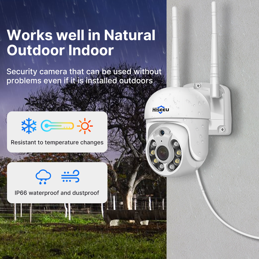 Hiseeu 5MP WiFi CCTV Camera Se - Home Security Outdoor Cameras ulasan dan harga