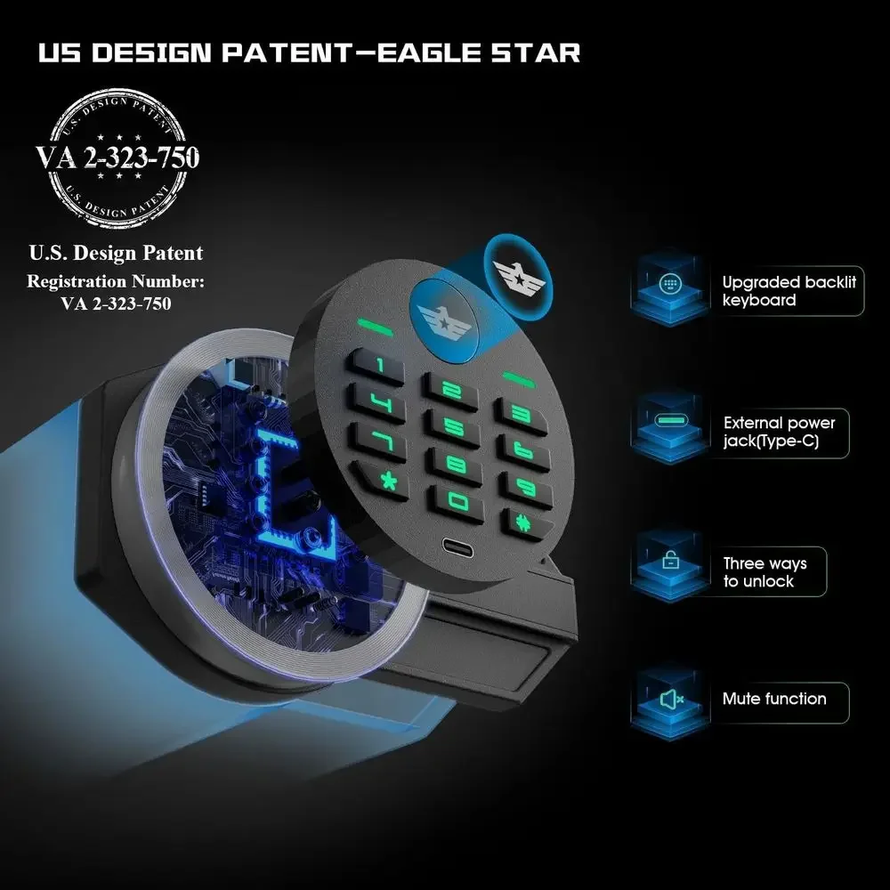 6,0 Cu. Brankas Keamanan Tahan - Home Security Keypad ulasan dan harga