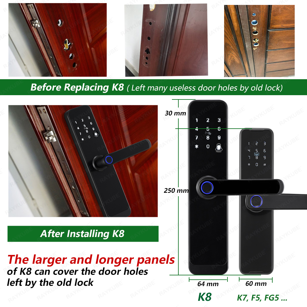 RAYKUBE K8 Kunci Pintu Pintar  - Home Security Keypad ulasan dan harga